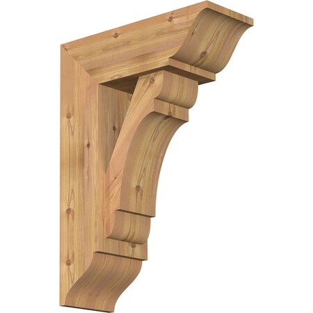 Ekena Millwork Olympic Traditional Smooth Bracket w/ Offset Brace, Western Red Cedar, 7 1/2"W x 20"D x 28"H BKT0806X20X28OLY01SWR